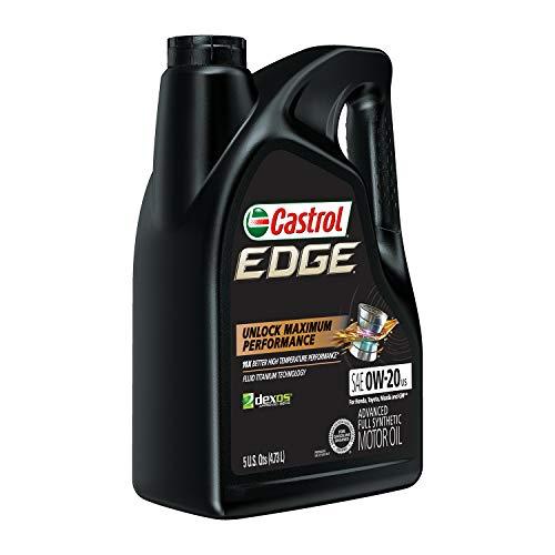 Castrol 03124 Edge 0W-20 Advanced Full Synthetic Motor Oil, 20.000