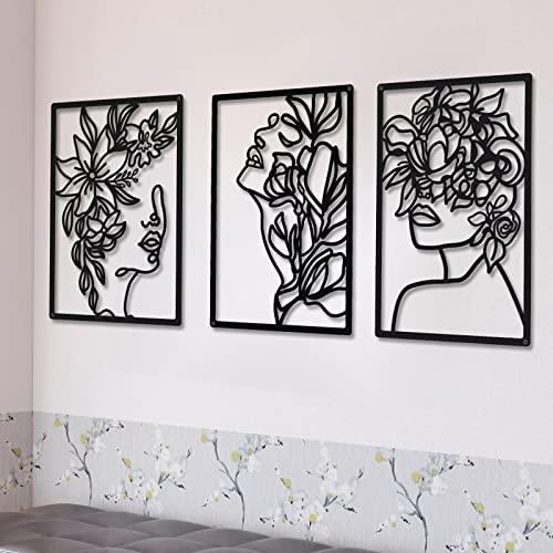 Decorazione da parete in metallo dorato moderno corpo femminile astratto linea singola arte da parete in metallo per soggiorno decorazioni da appendere per la casa sculture da parete